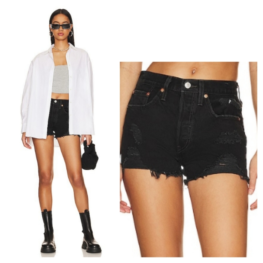 Reformation Repurposed x Levis 501 Button Fly Shorts Collection Size 26